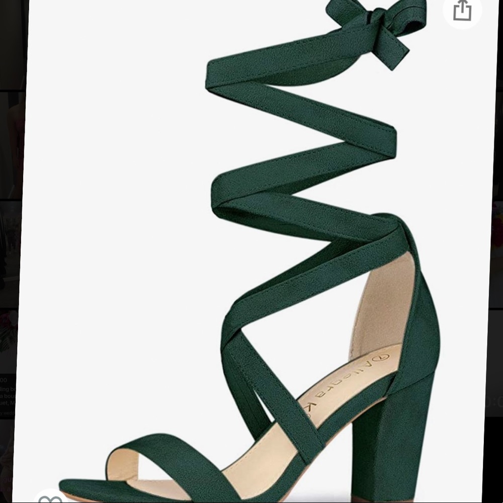 Super cute green heels! Only worn one night for two hours! AMAZING condition!